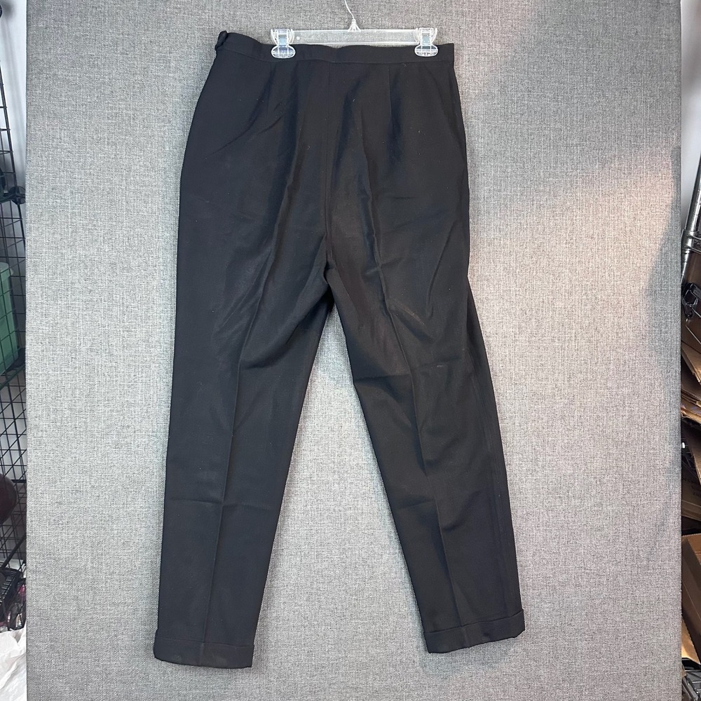 Lauren Ralph Lauren Black Wool Blend Straight Leg Dress Pants‎ Women's Size 16 - Picture 4 of 6
